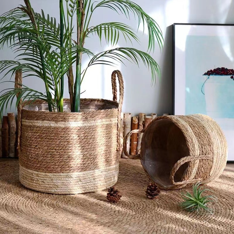 NATURA-Wicker Planter Basket - Andrea's Home