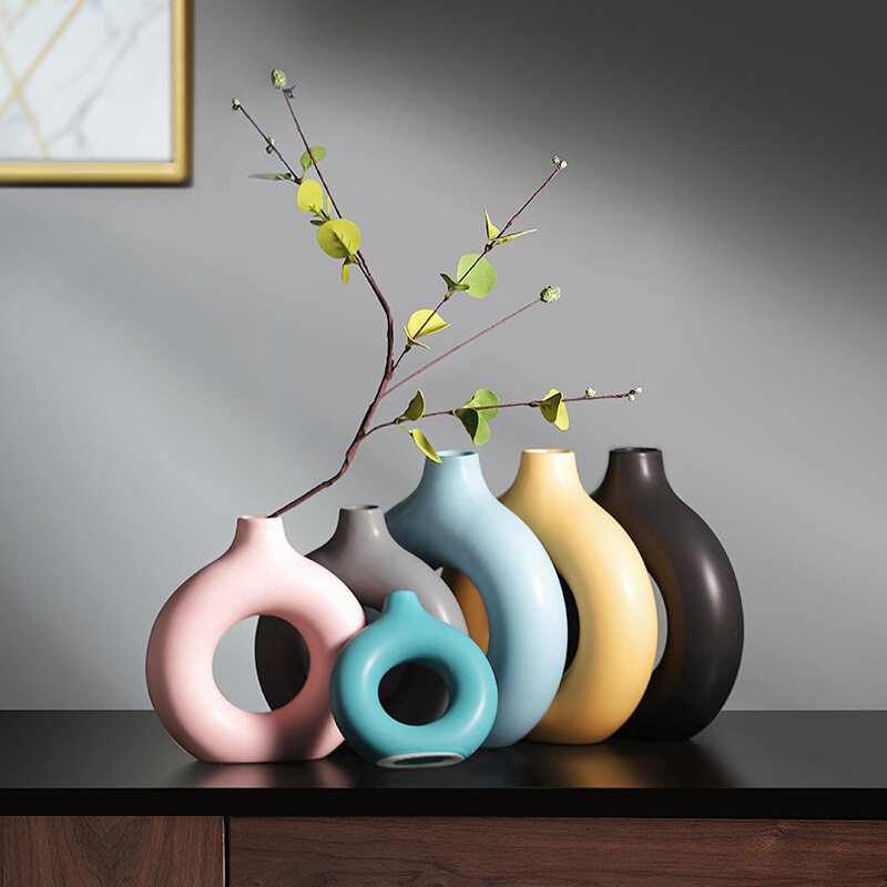 SERENITY-Minimalist Decorative Round Ceramic Vase - Andrea's Home