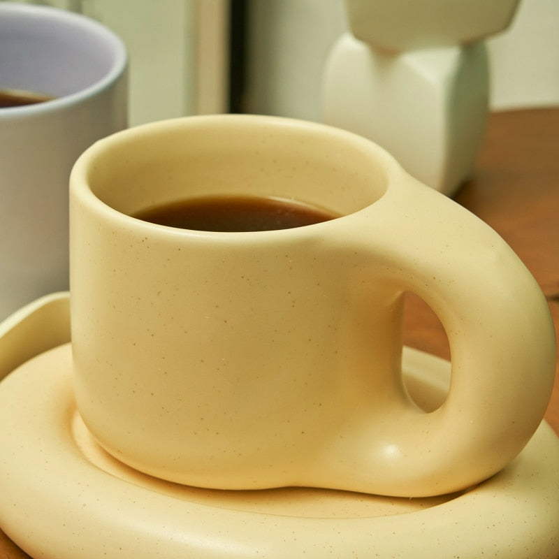 MUGGY-Ceramic Coffee Cup and Saucer Sets - Andrea's Home