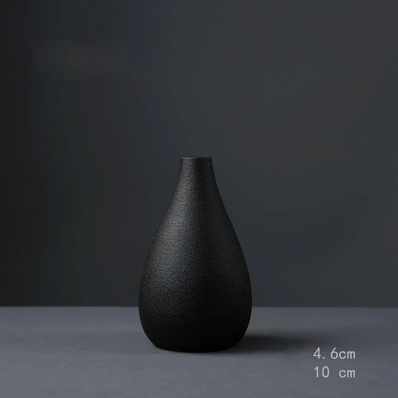 NOIR-Black Ceramic Vase - Andrea's Home