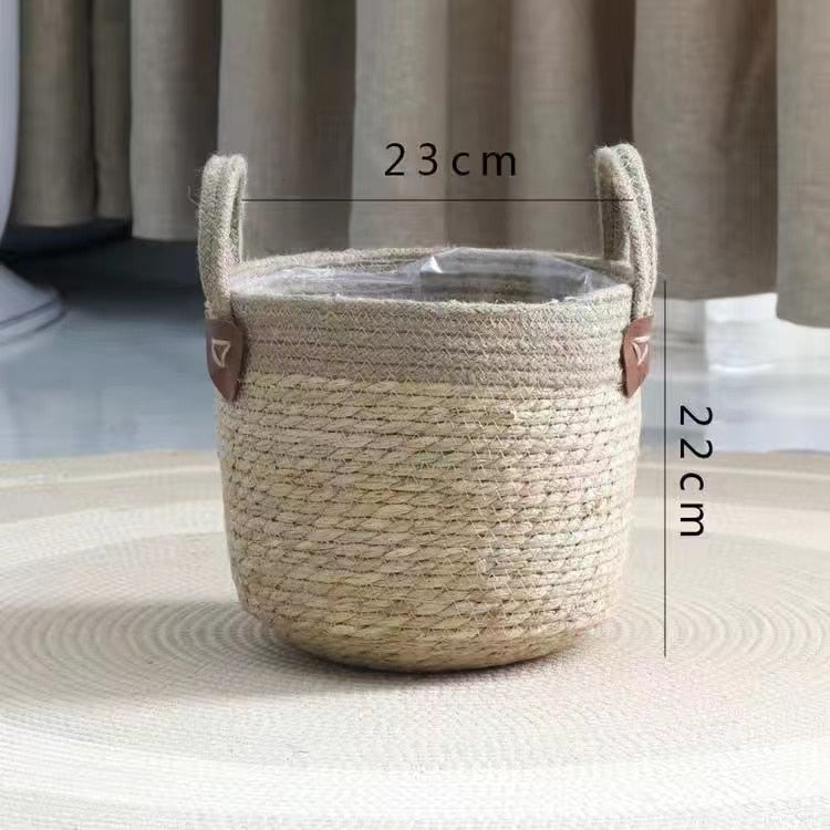 NATURA-Wicker Planter Basket - Andrea's Home