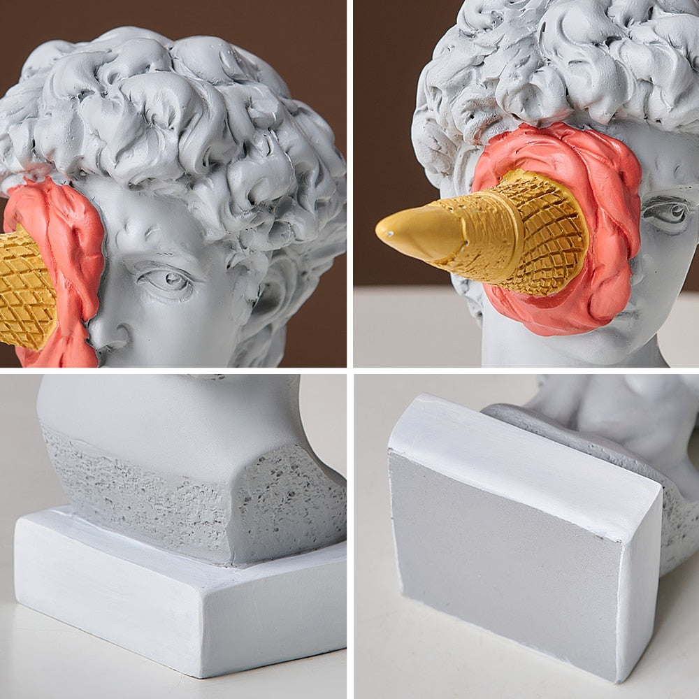 DIVINE-Roman Resin Face Sculpture - Andrea's Home