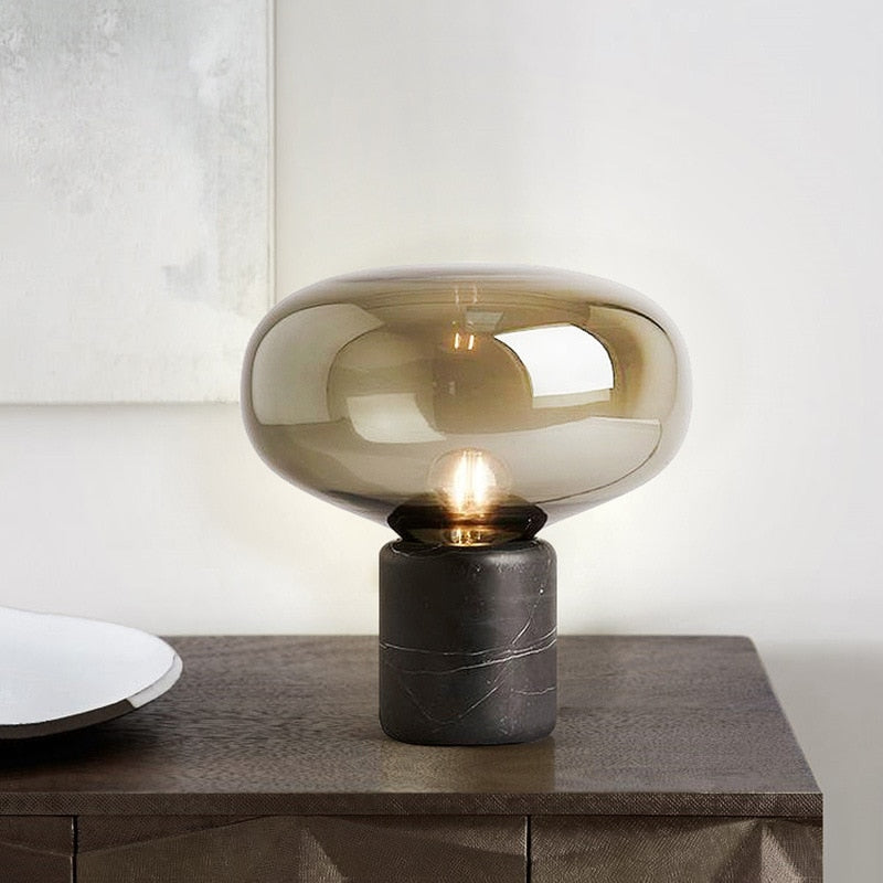 VANESSA-Nordic Glass Marble Table Lamp - Andrea's Home