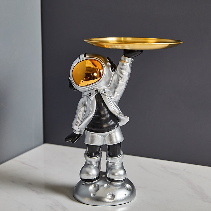 SPACEMAN-Creative Astronaut with Metal Tray Resin - Andrea's Home