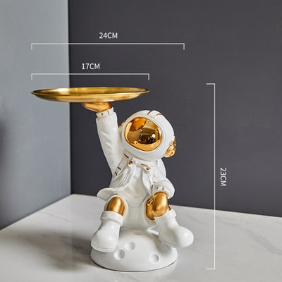 SPACEMAN-Creative Astronaut with Metal Tray Resin - Andrea's Home